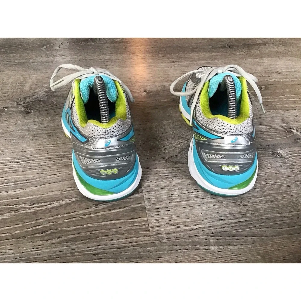 Asics Womens Size 8.5 Running Shoes FluidRide Guidance Silver Teal Sneaker T656N